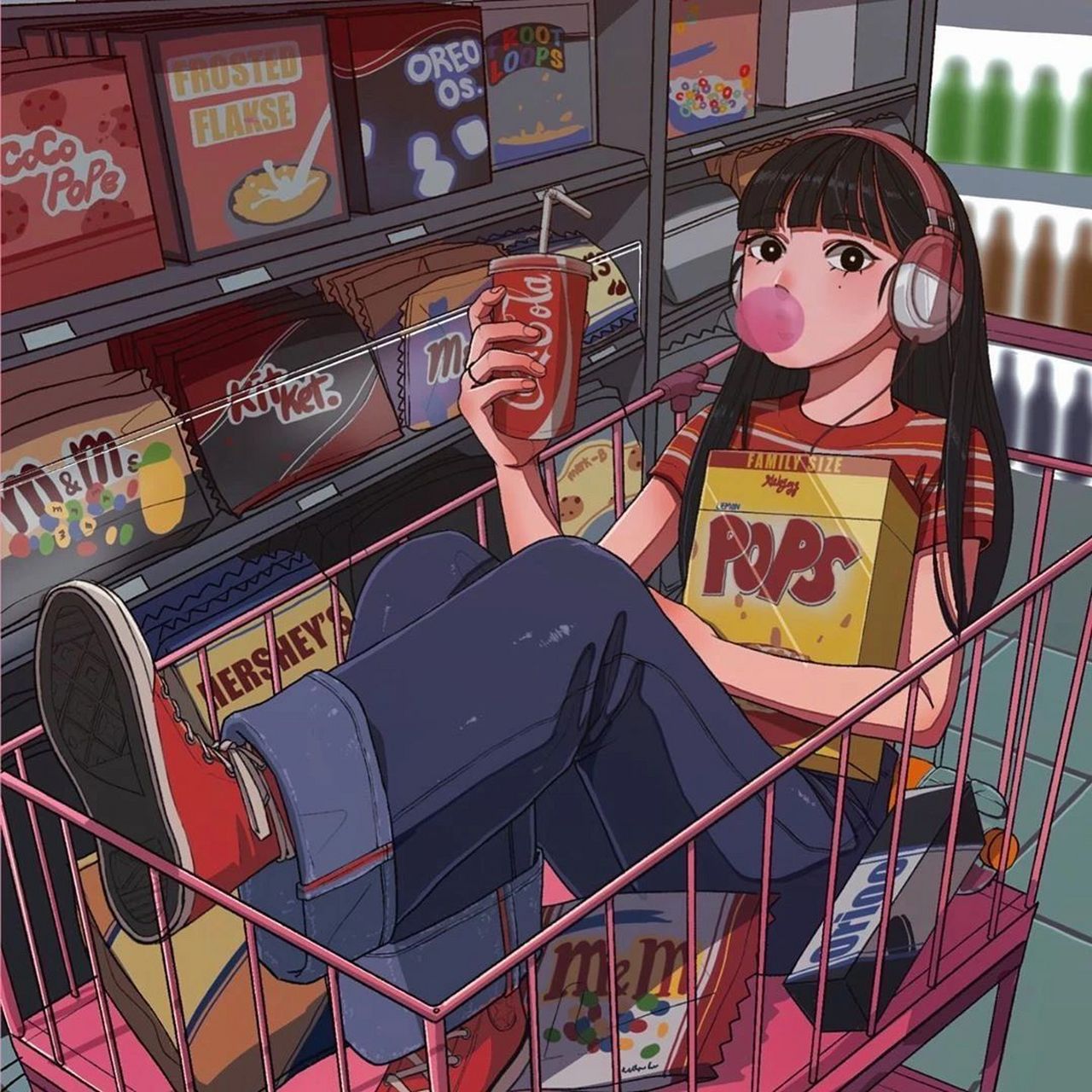 复古系少女插画 插画师 _jung_ss