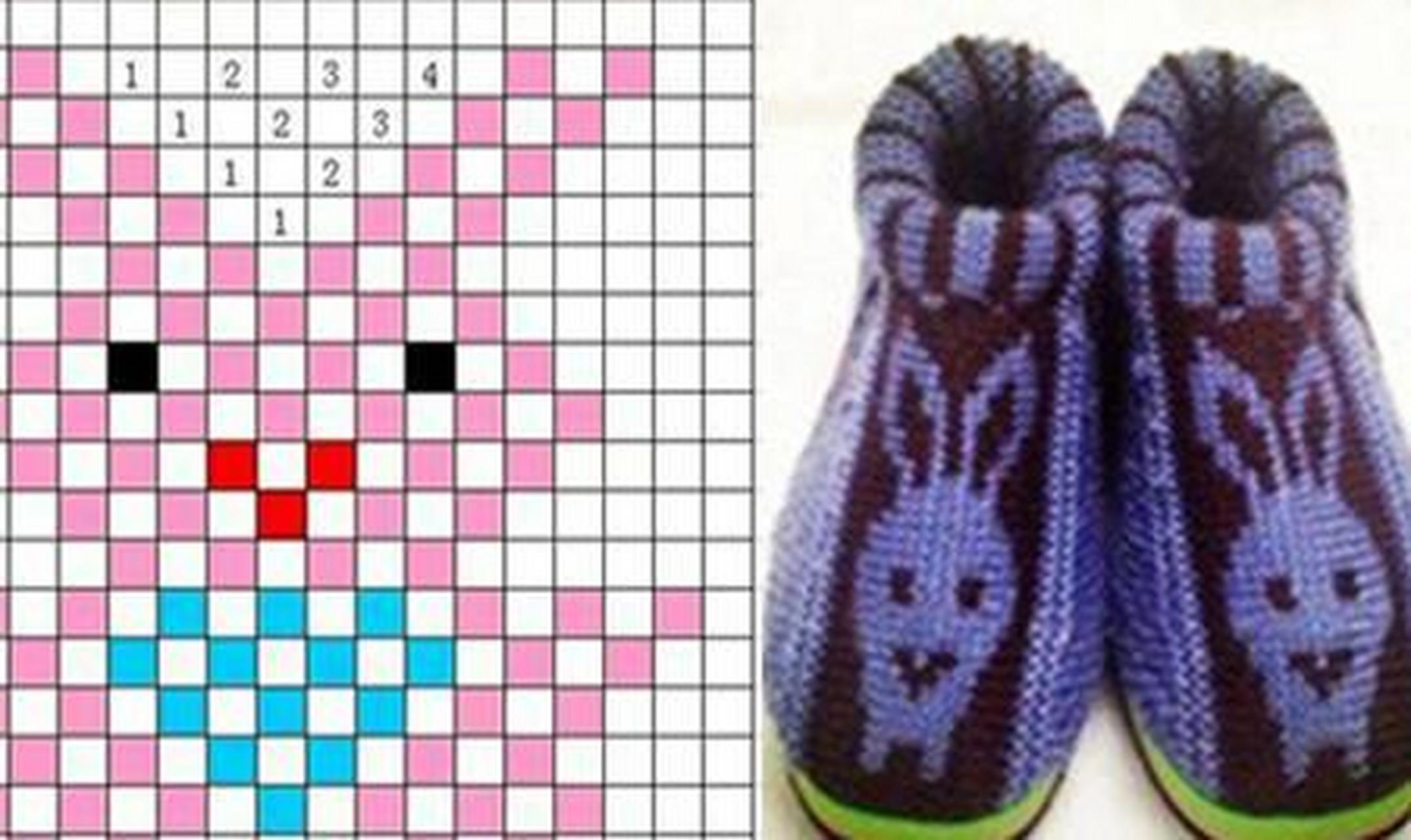 织毛线棉鞋花样图纸   让你在冬季更抗冻