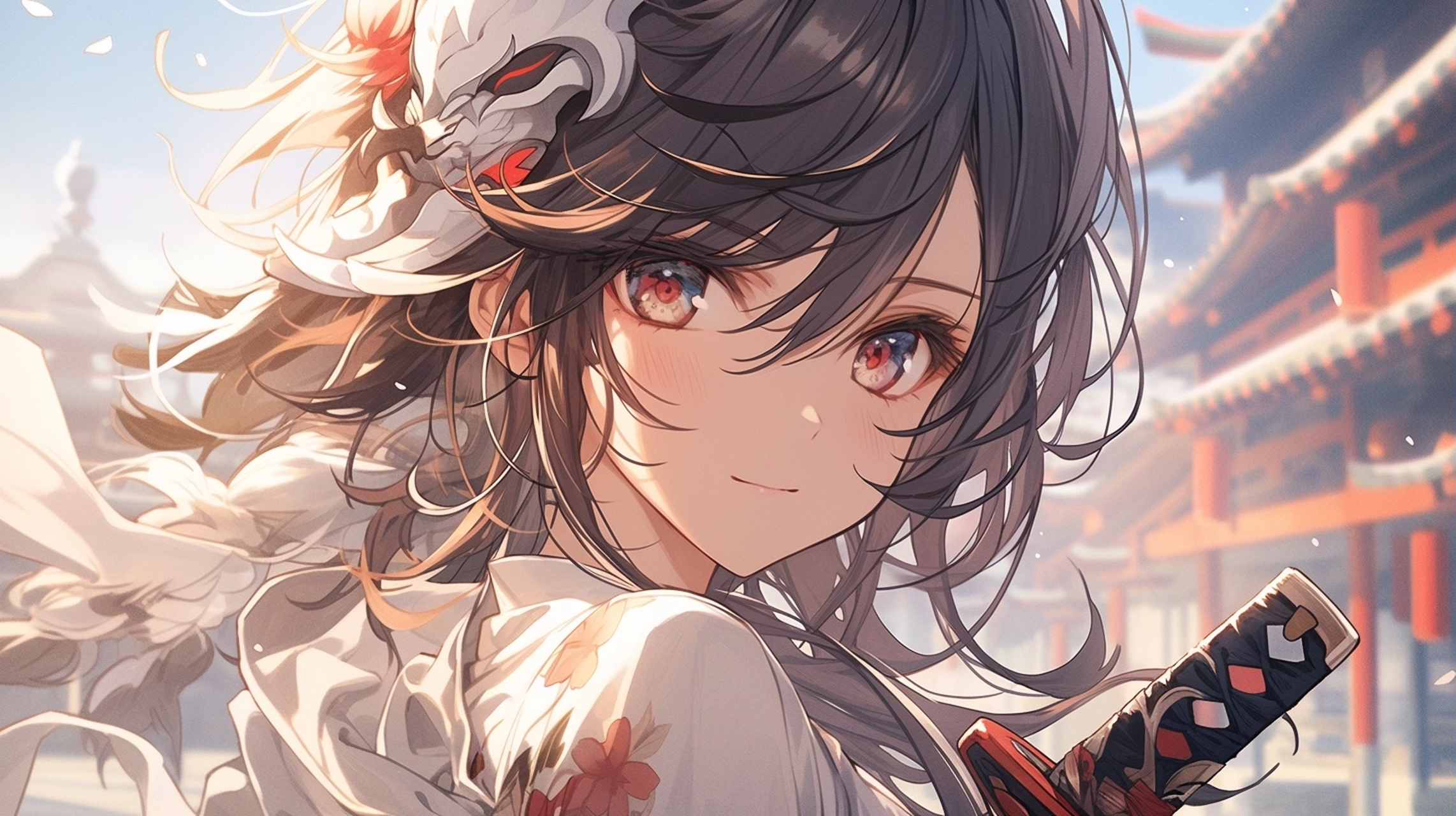 电脑壁纸# #二次元美图# #美女# #二次元# #古风美女# 一人一剑,逆行