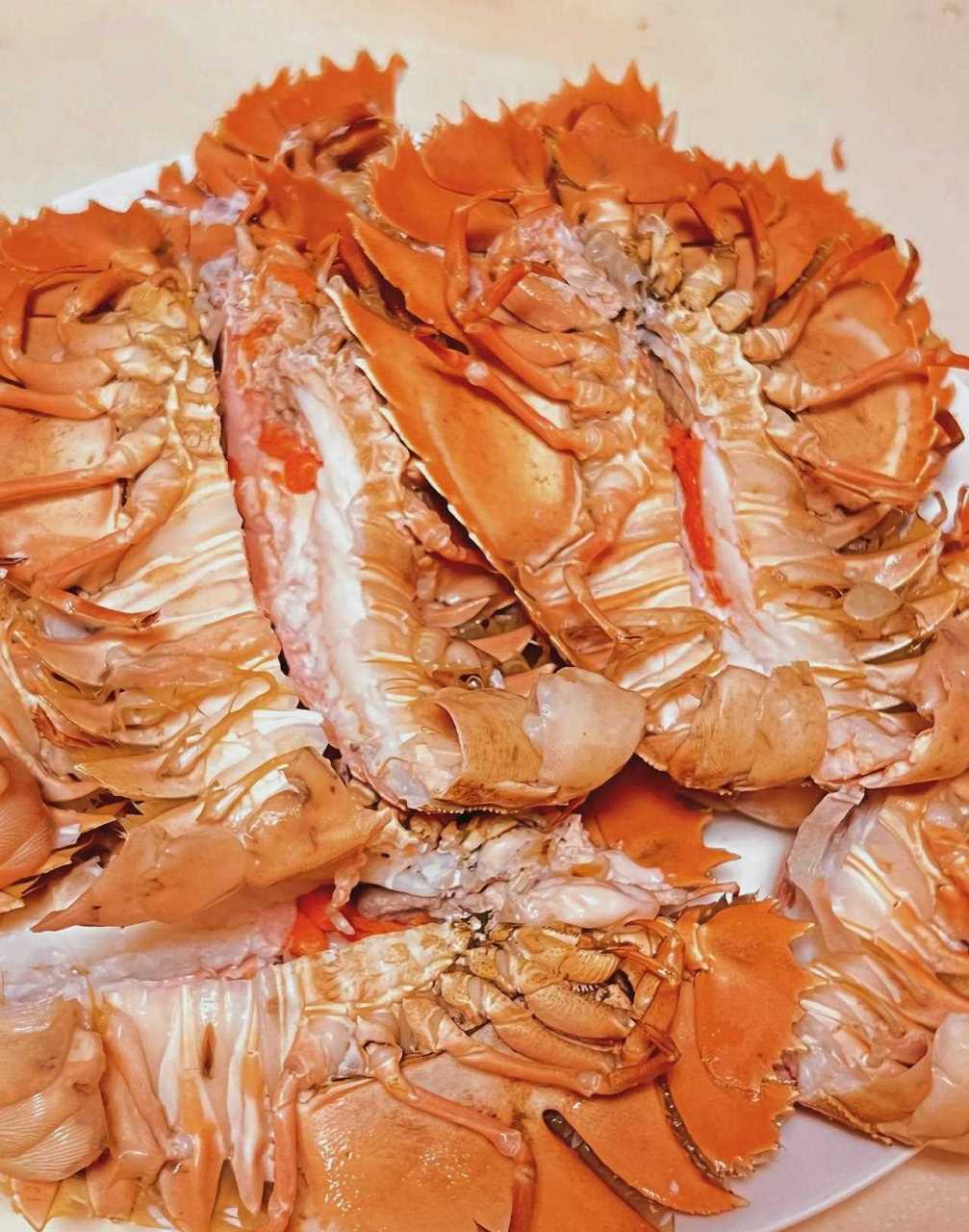 今天犒劳自己一下,买了一箱活蹦乱跳的琵琶虾.