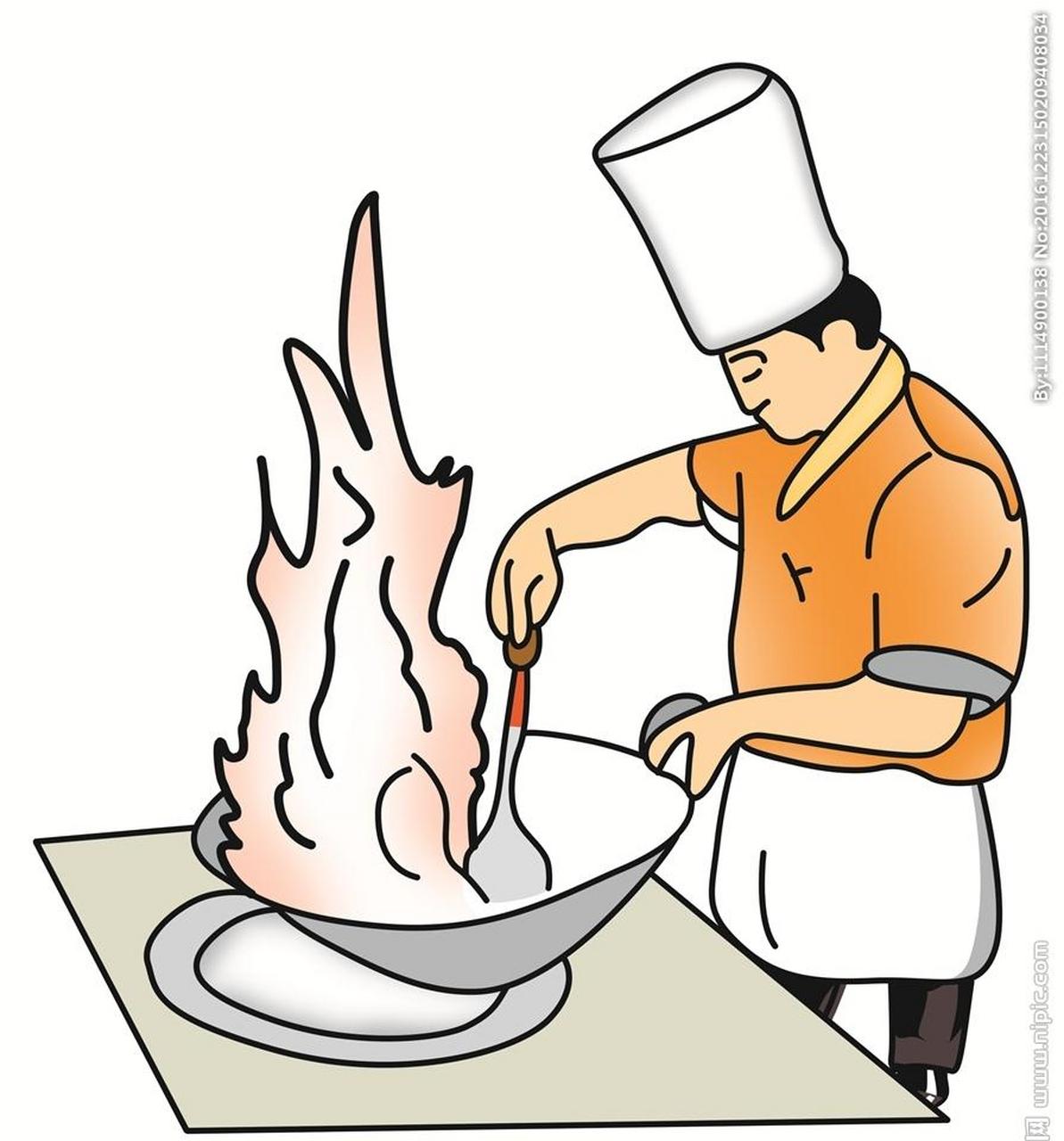 发现有个摊位竟然现场炒菜.