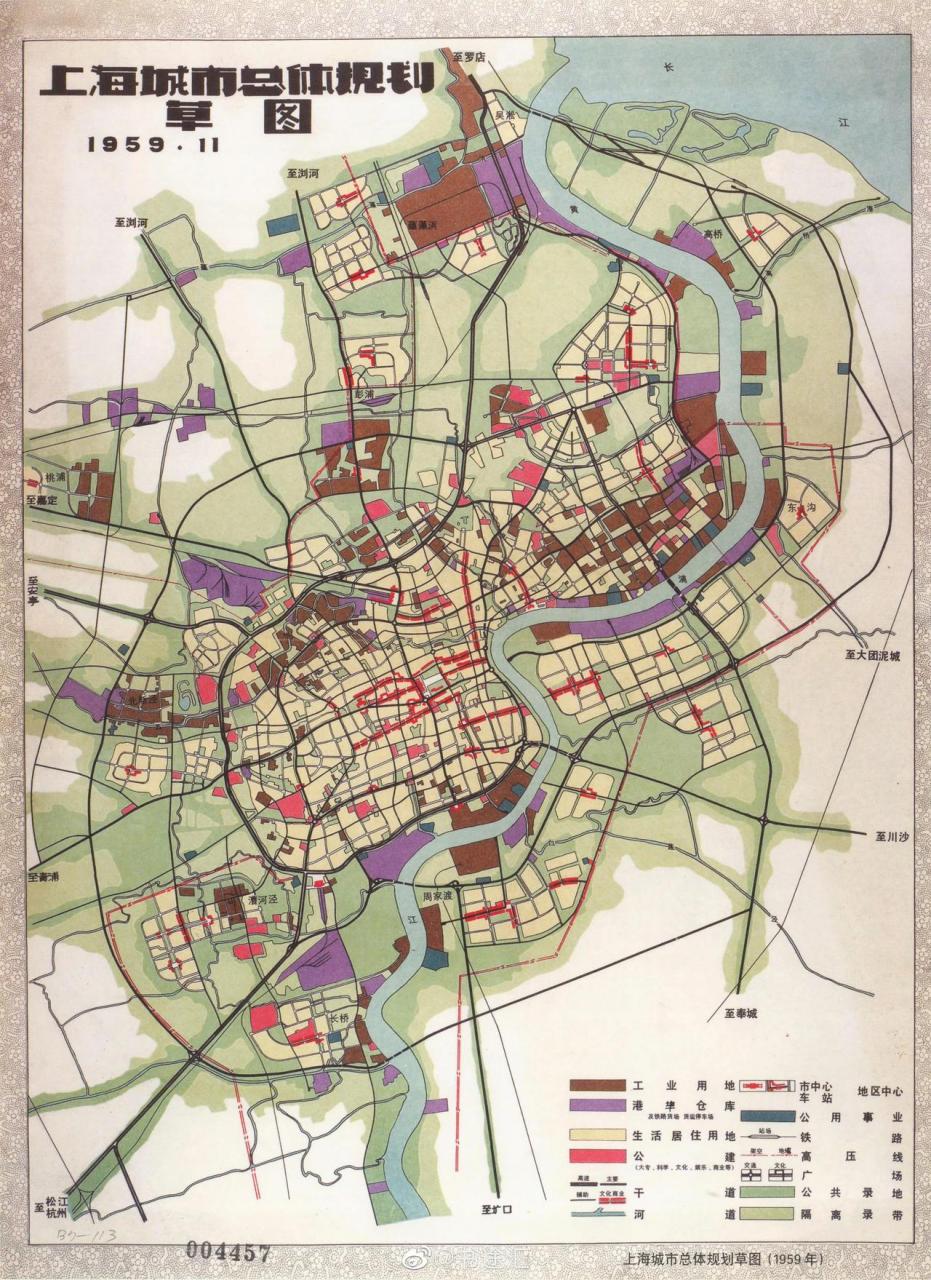 1959年上海城市规划草图