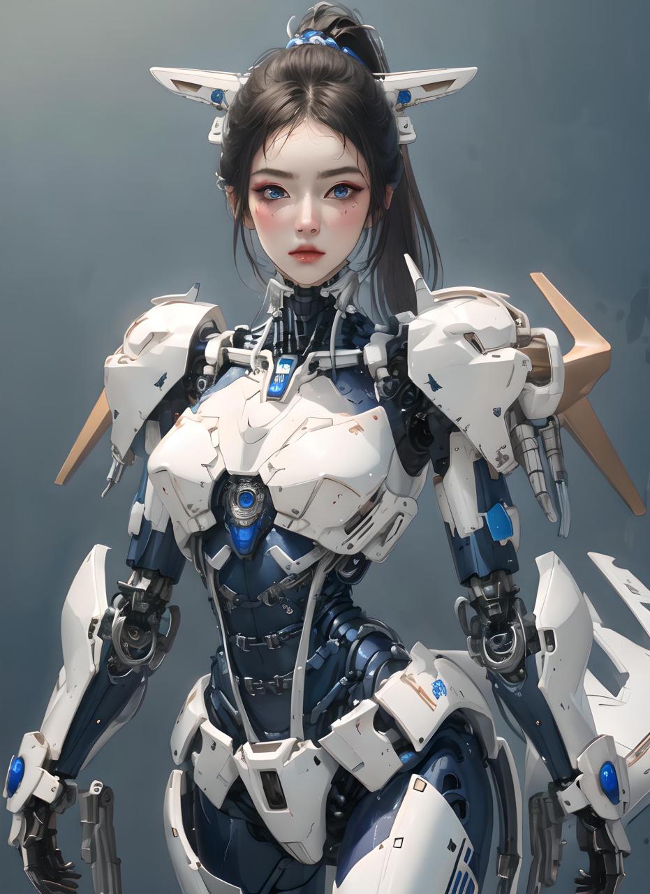 她是那个在二次元世界中令人惊叹的机甲风美女,她用她的力量和勇气