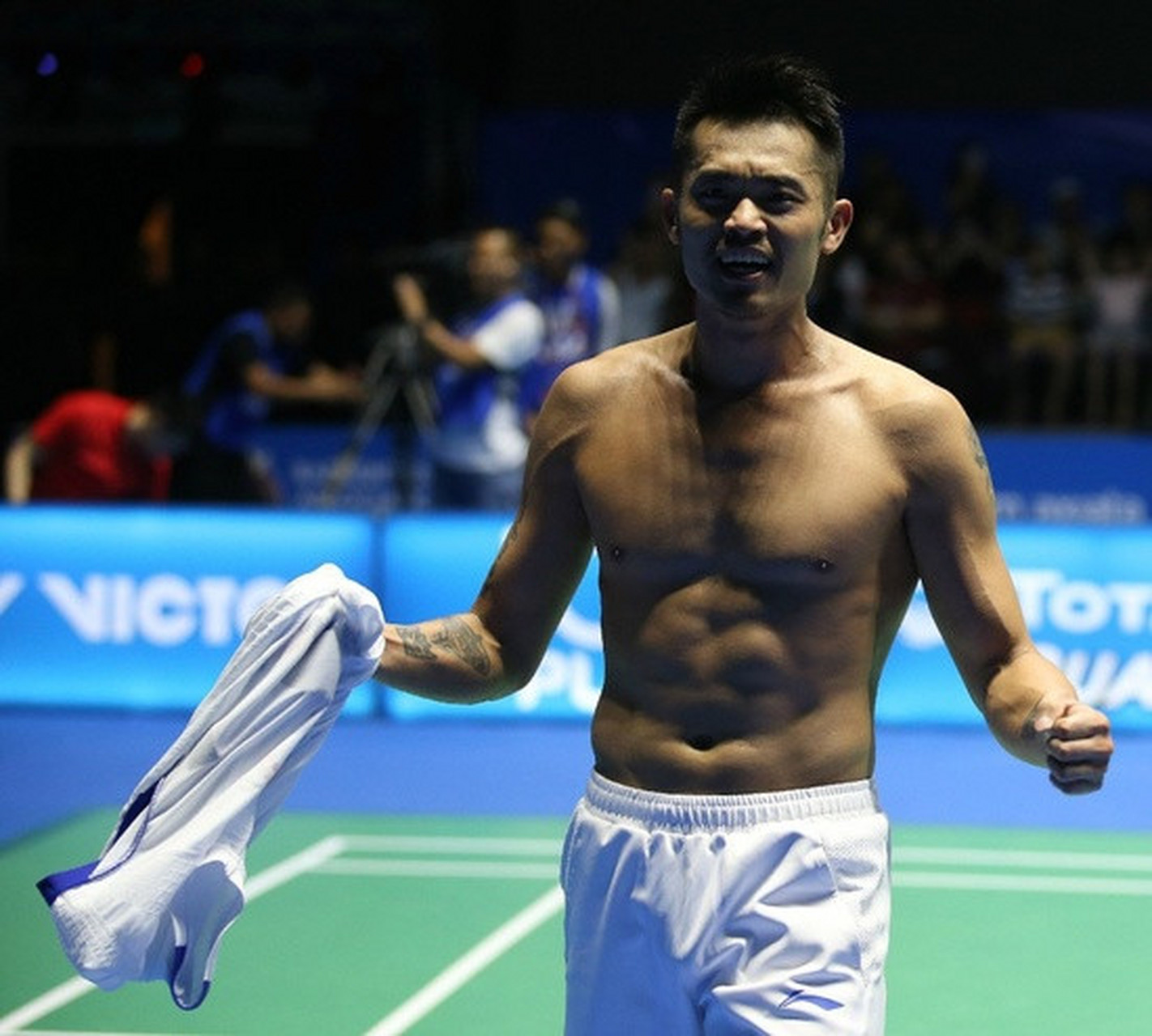 涓流计划#林丹的肌肉虽然不是健身房那种肌肉,但看起来特别有质感