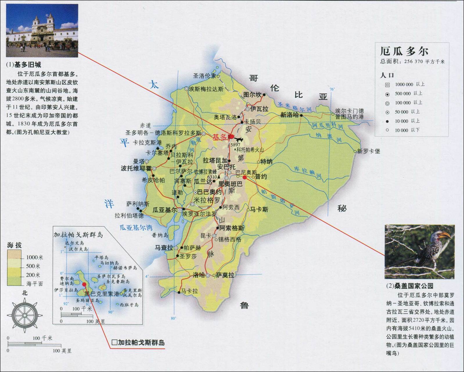 厄瓜多尔地形图