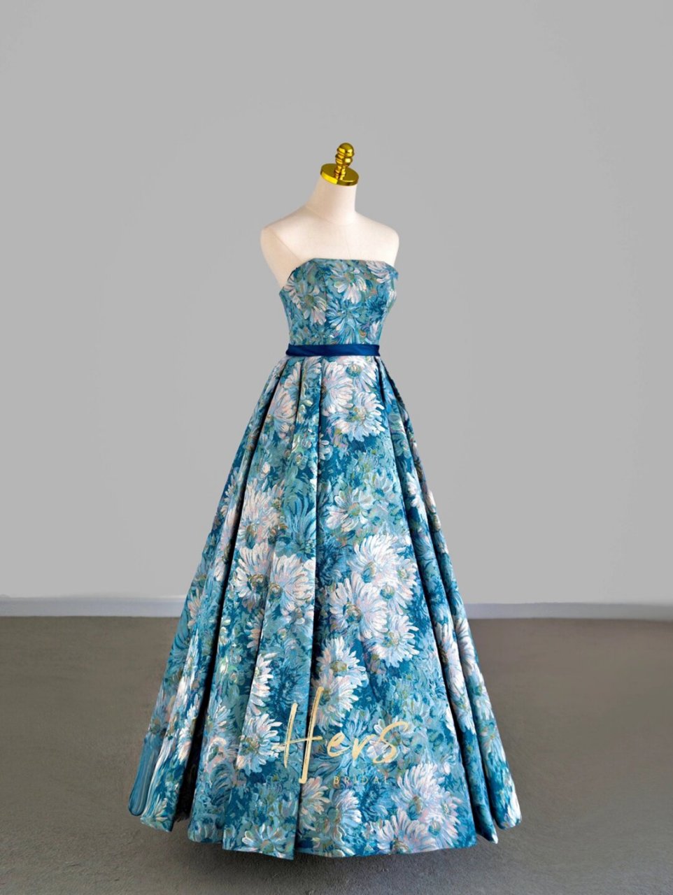 莫奈花园油画质感少女礼服  优雅的而又不失少女感