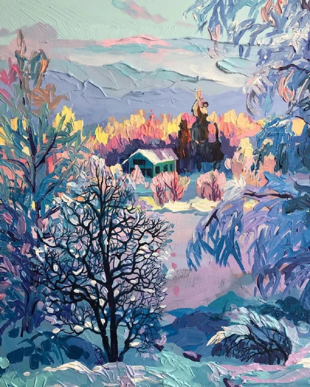 每天认识一幅世界名画—这色彩太明艳大胆了  anastasia trusova,一位