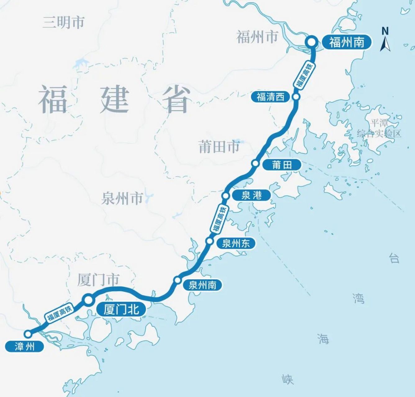 4月11日,在宁波至广州高铁,福州至厦门,漳州段(以