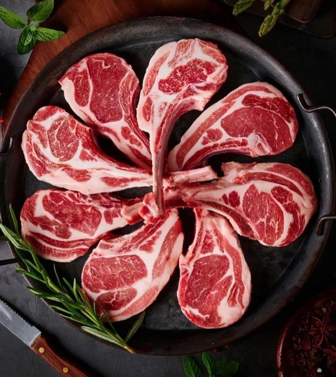 大妈的精选  内蒙古原切战斧羊排原切羊排的天花板!