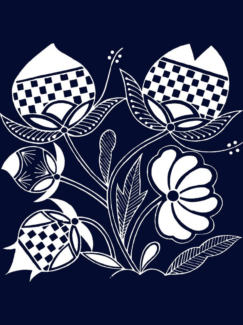 苗族蜡染纹样(一)  苗族蜡染,是一种独特的艺术形式,其制作方法精细且