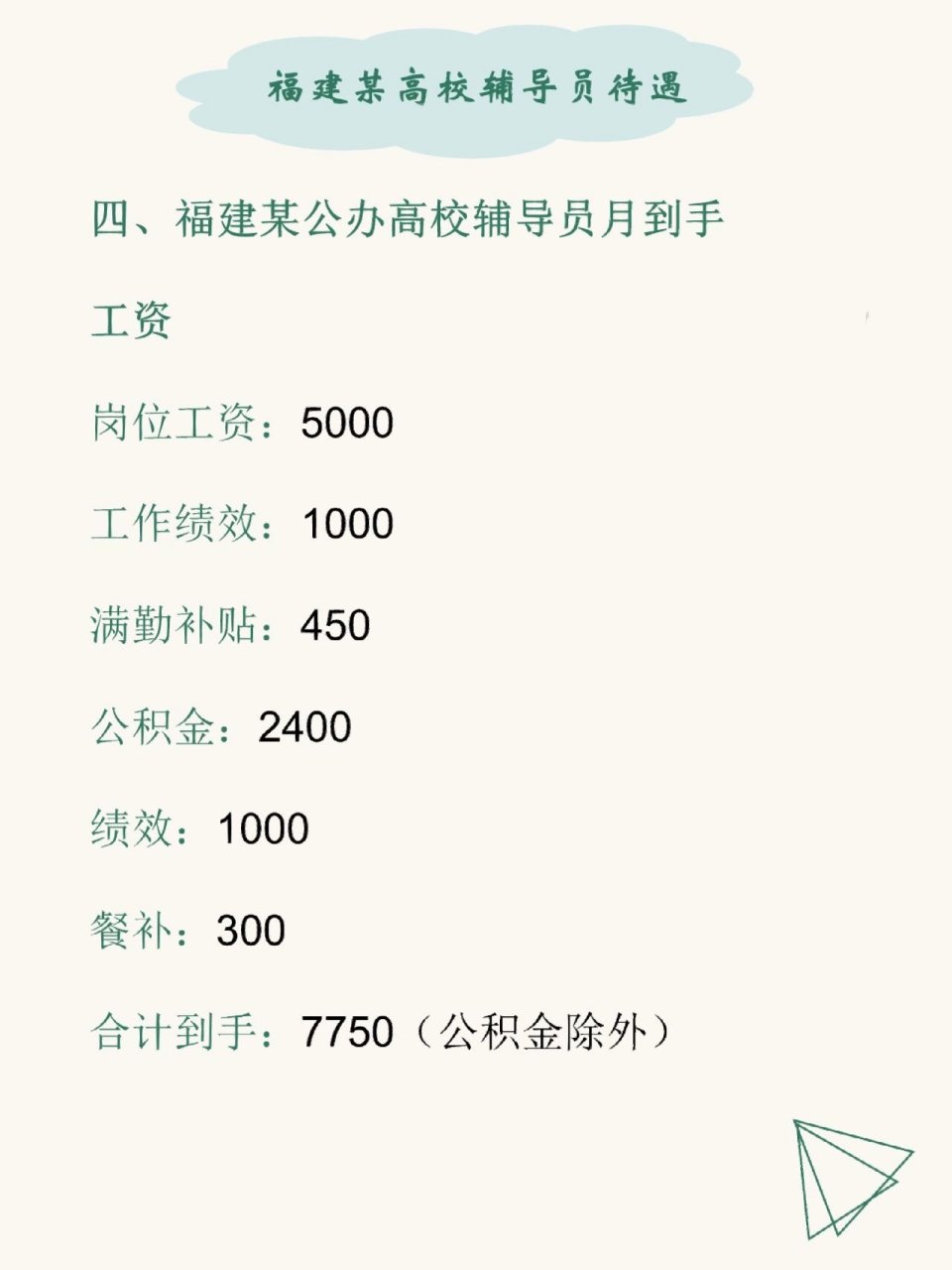 高校辅导员工资来了!应大家要求,又找朋友问了一所学校工资