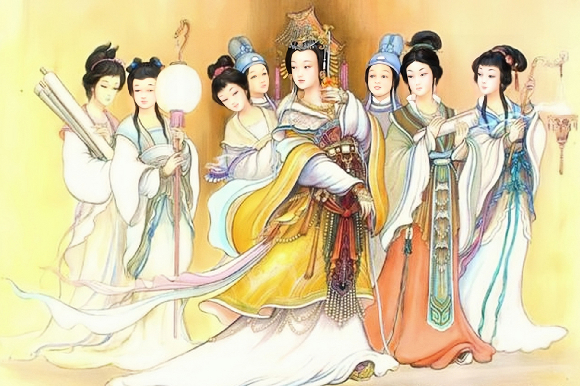 东王公司阳,西王母司阴,阴阳二气调和,养育开地,造就万物.