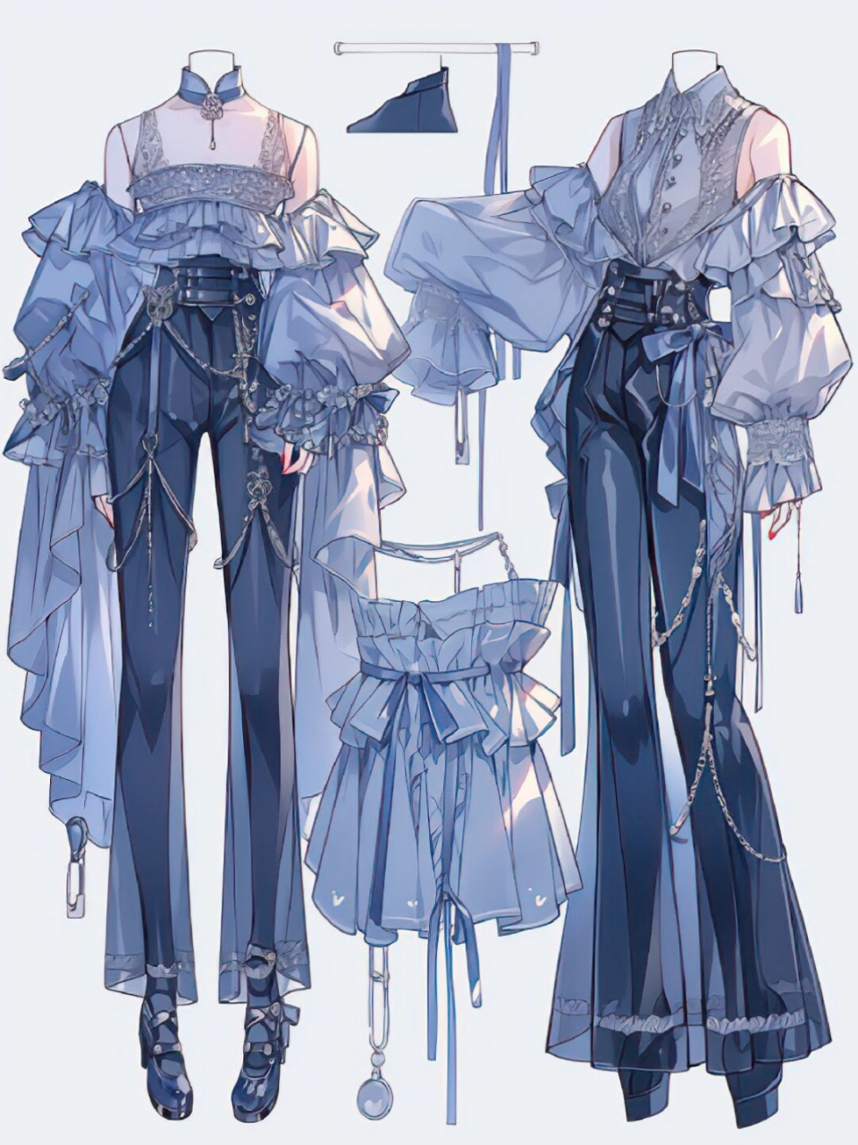 服装设计素材  时尚穿搭的灵感源自各种服装设计素材.