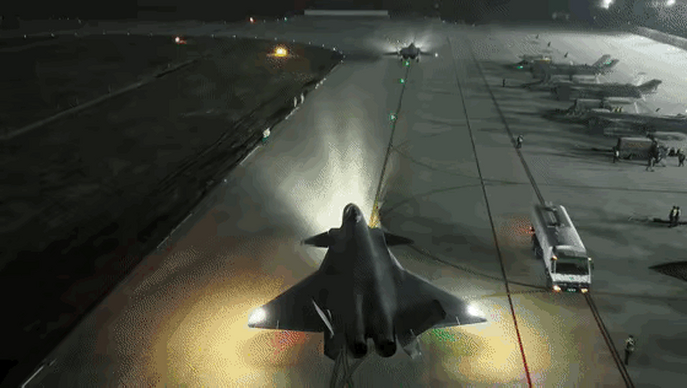 歼20的夜航太震撼了! 科幻与现实的完美结合!