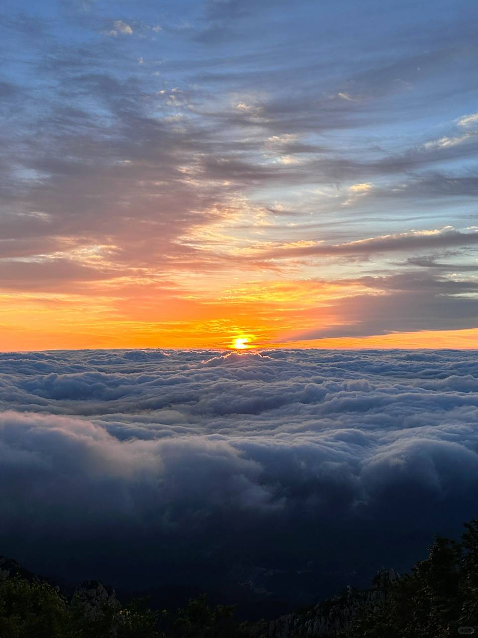 泰山登顶,日出云海  第一次,并且是一个人夜爬,真的太幸运啦