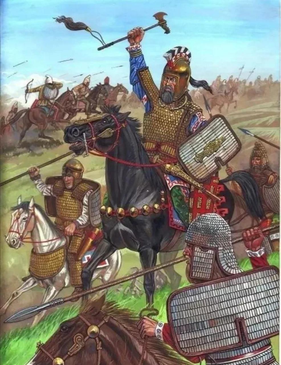 公元前530年,马萨格泰人投掷的标枪击中68岁居鲁士的胸部;看到士兵已