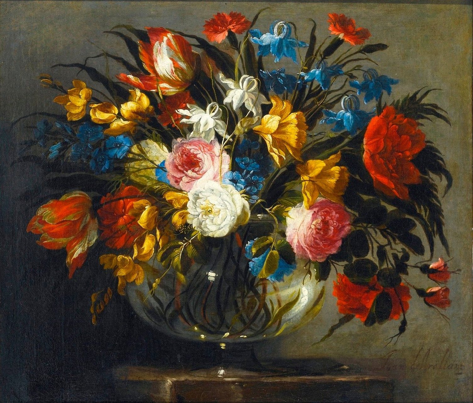 静物花卉 ——胡安·德·阿雷利亚诺,17世纪西班牙巴洛克艺术家,深受