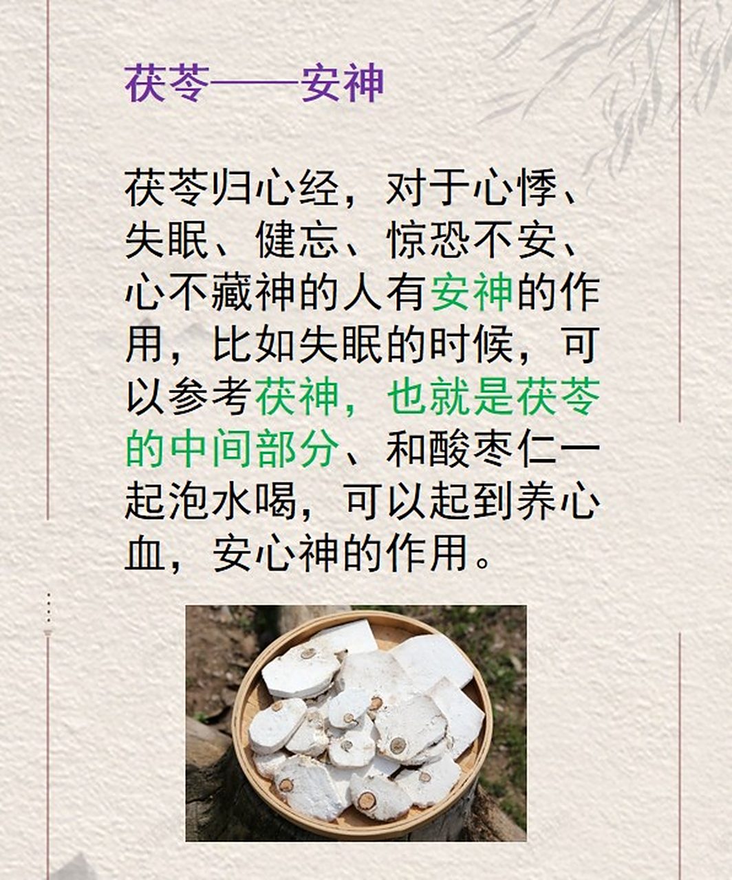 一两茯苓一两金,健脾祛湿就找茯苓,茯苓的这2个作用,一定要记住  茯苓