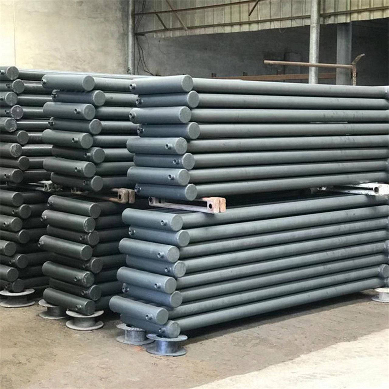 b型光排管散热器安装图 蔬菜大棚用散热器.热水型光面管散热器.