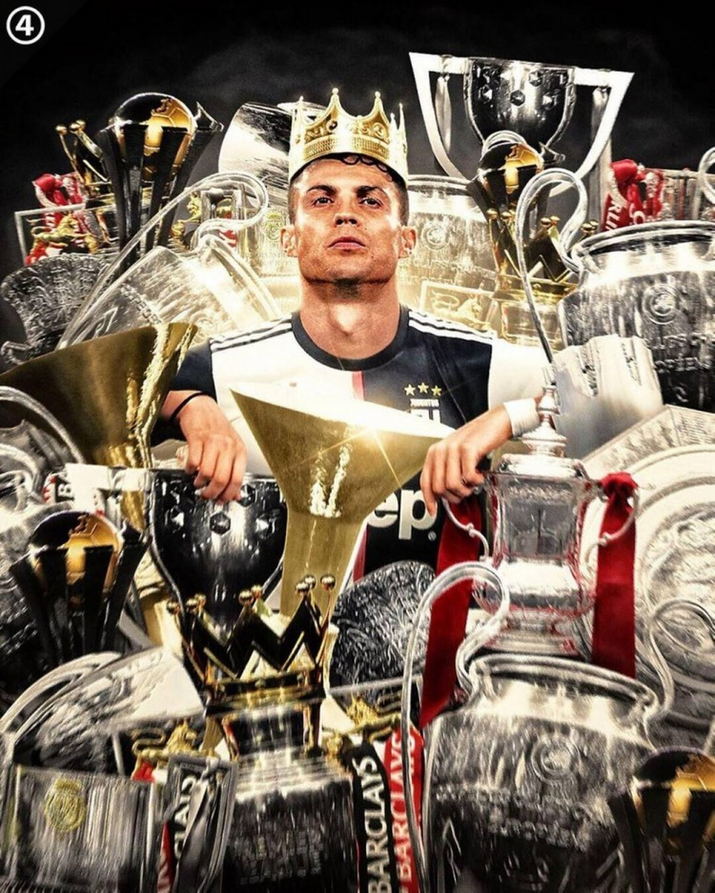 c罗不仅是个人纪录的收割者,还是冠军的收割者,目前他已经拥有30个