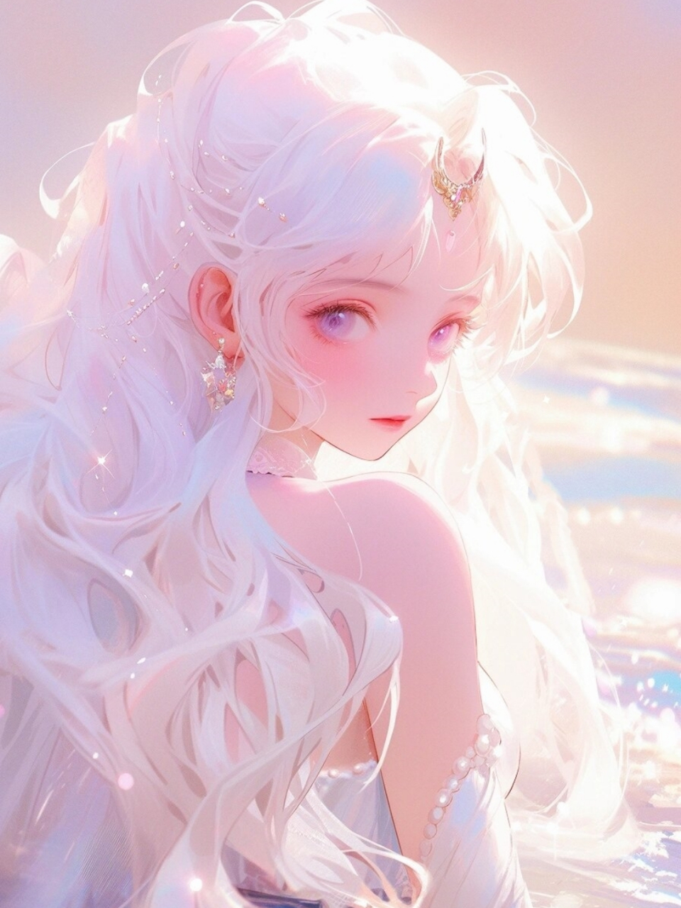 治愈系壁纸海的女儿人鱼公主美少女小小兔  这款治愈系的壁纸描绘了