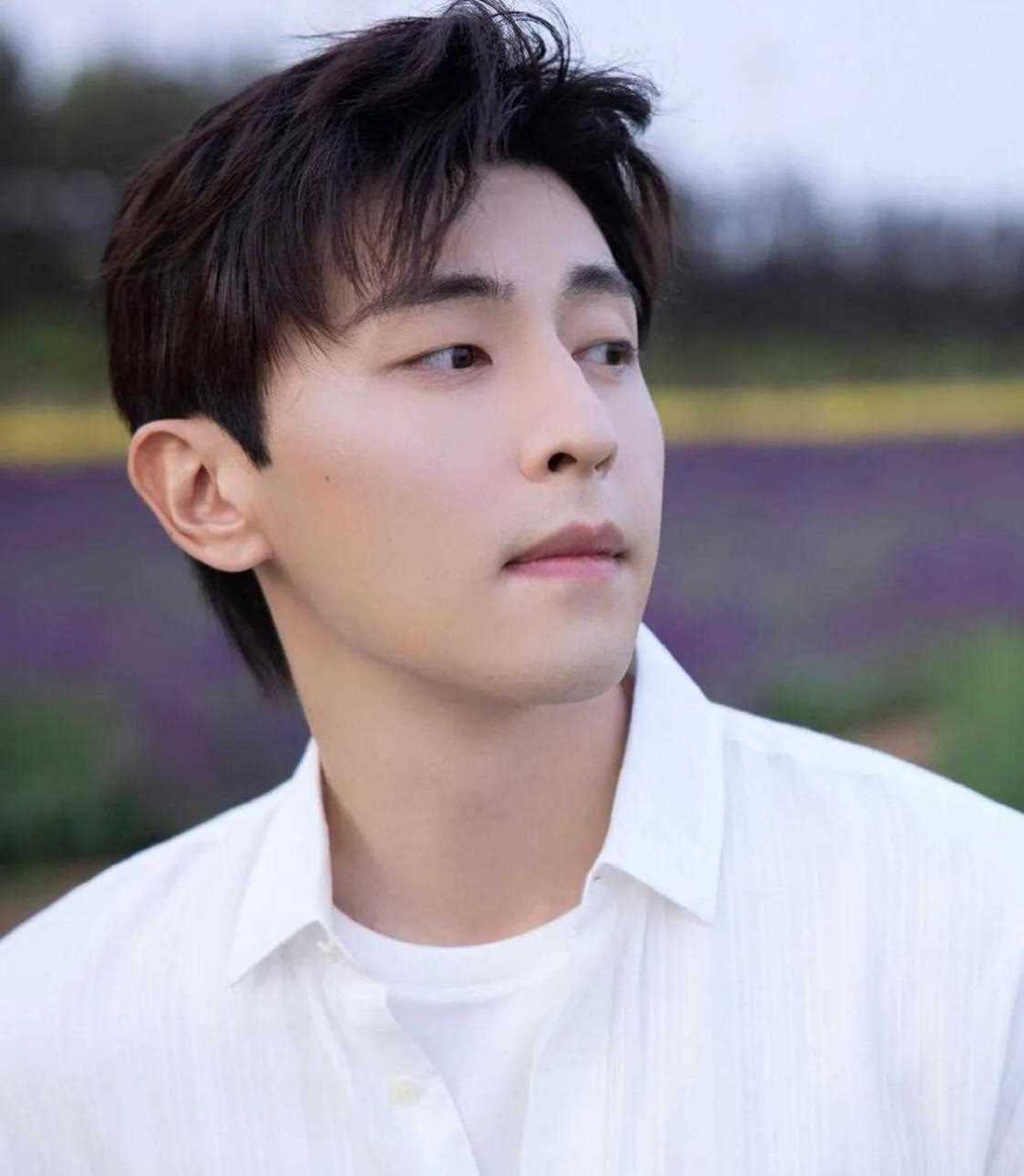 邓伦回老家参加活动,身穿白色衬衫干净整洁,内搭白色的t恤更显搭配的