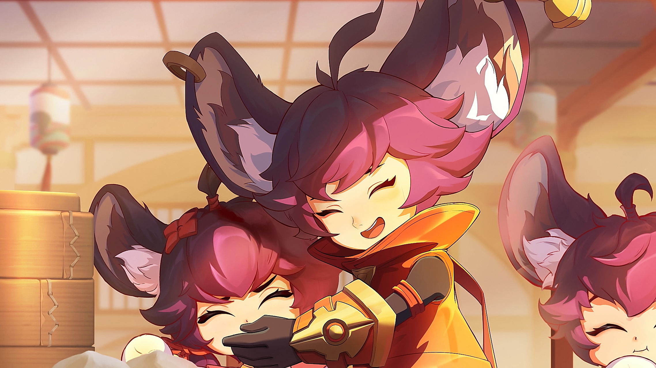 动漫壁纸|《王者荣耀》云缨,元芳一家高清壁纸:李元芳一家子太可爱了