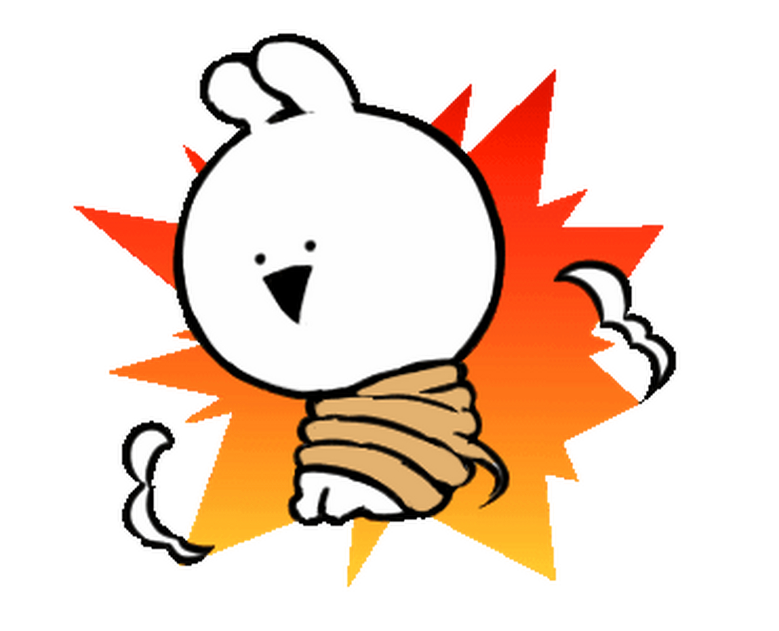 大头夸张兔表情包2.