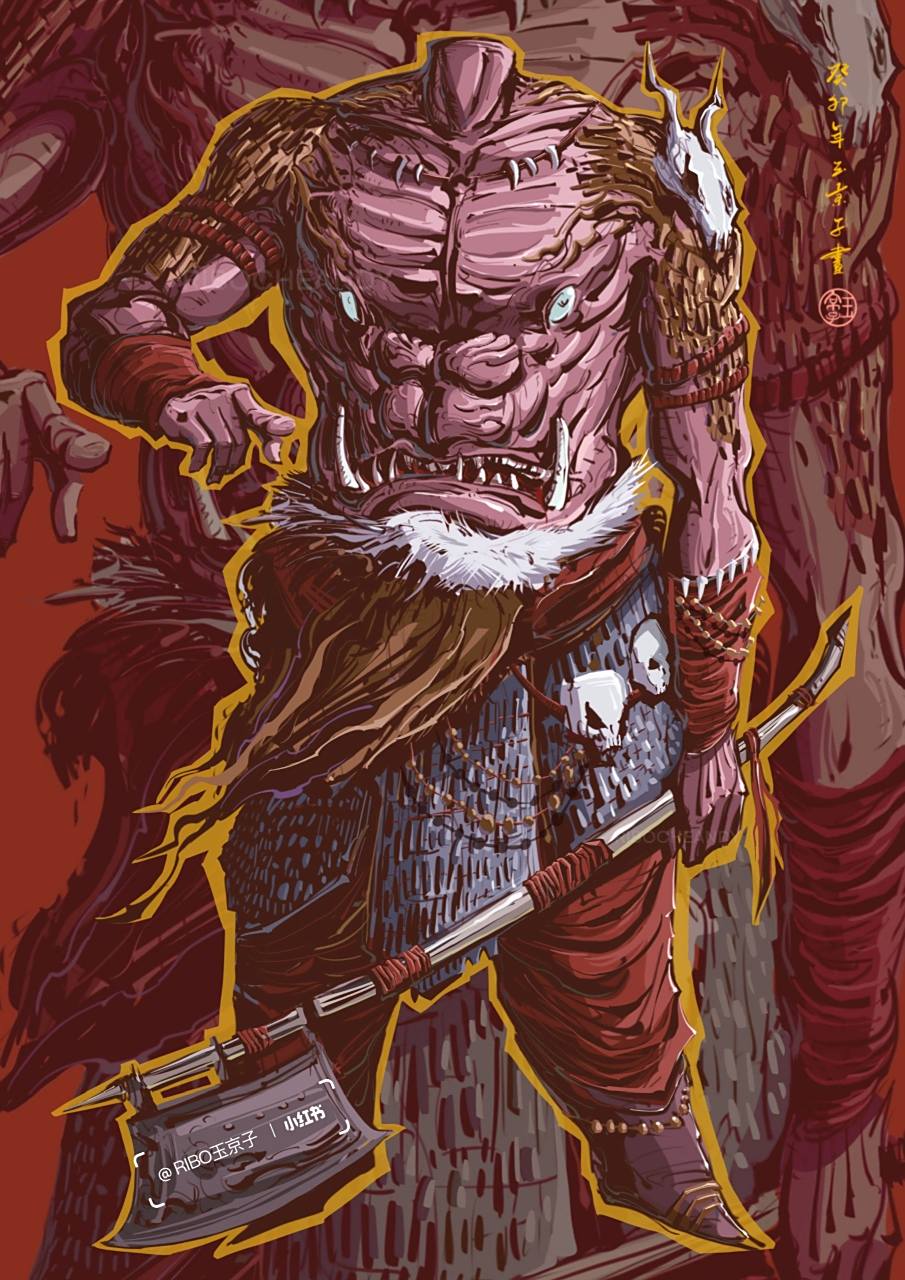 刑天与天帝争夺神位,在争斗中,天帝砍掉了刑天的脑袋,并把