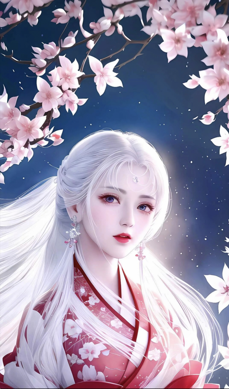 绝美银发动漫美女[笑哭]