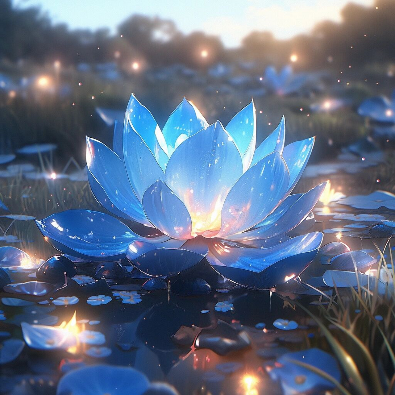 据传,蓝梦冰莲是由天地之气凝结而成,拥有着神秘的力量.