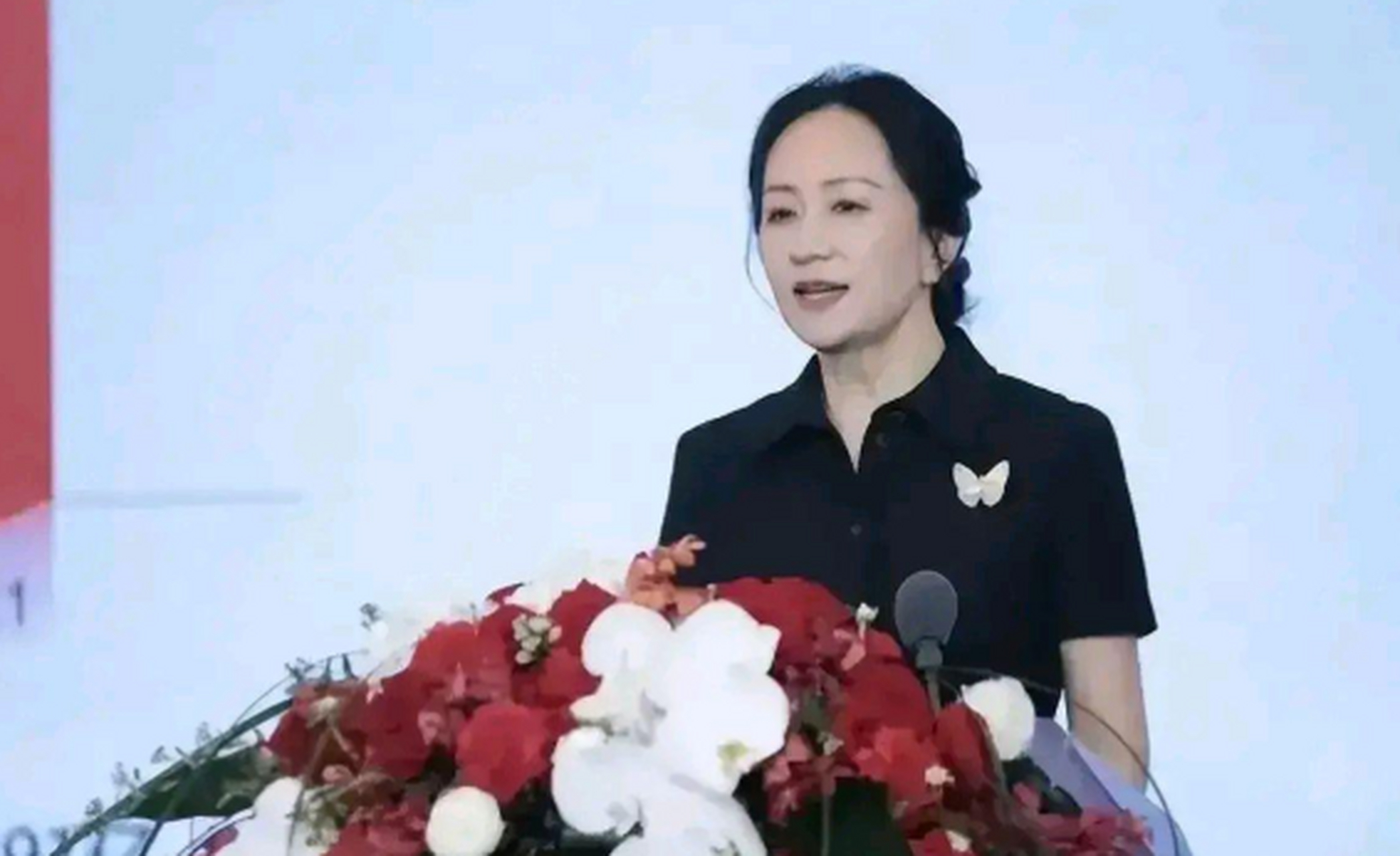 孟晚舟美丽端庄,身材丰腴皮肤白皙五官精致年轻漂亮气质十足!
