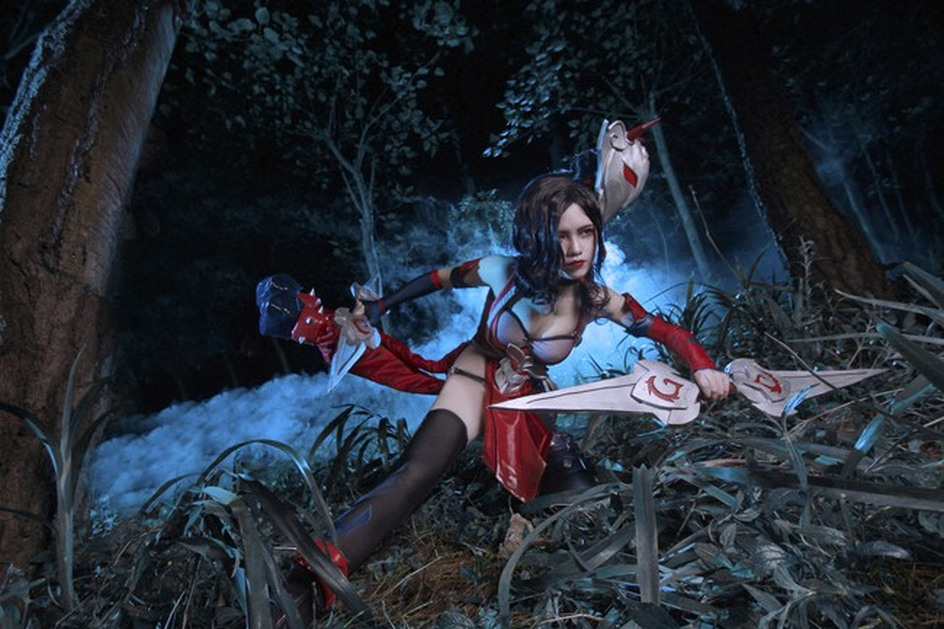 王者荣耀阿轲cos,可爱一文不值!