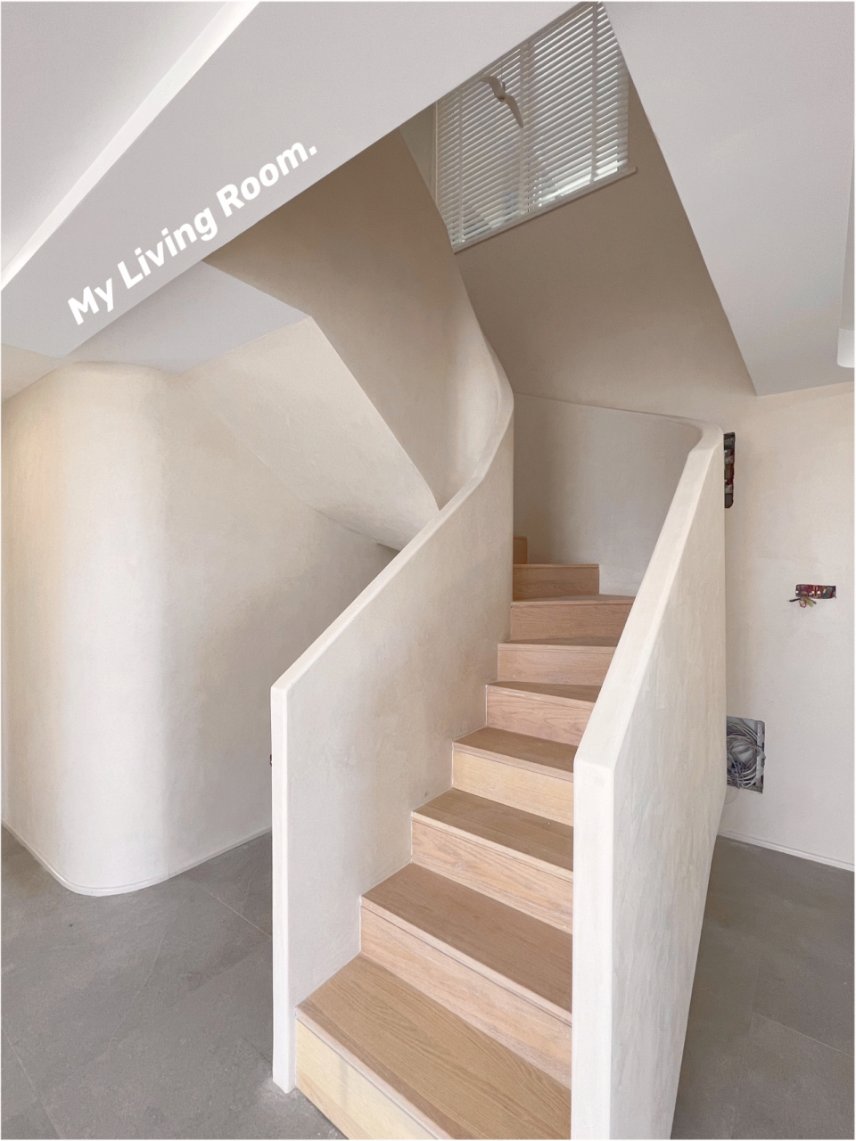 被网友赞爆的侘寂风微水泥楼梯,进来抄作业 楼梯终于完工 百拍不厌 各