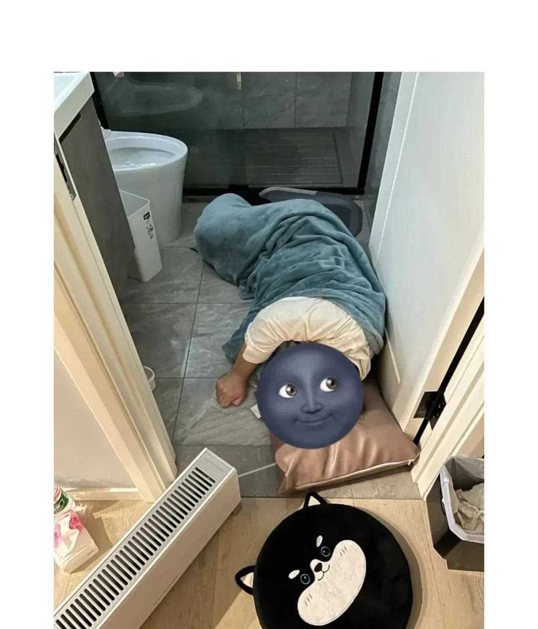 喝醉酒就抱马桶吐,下次可以这样试试,多好啊,吐卫生间卫生也好做