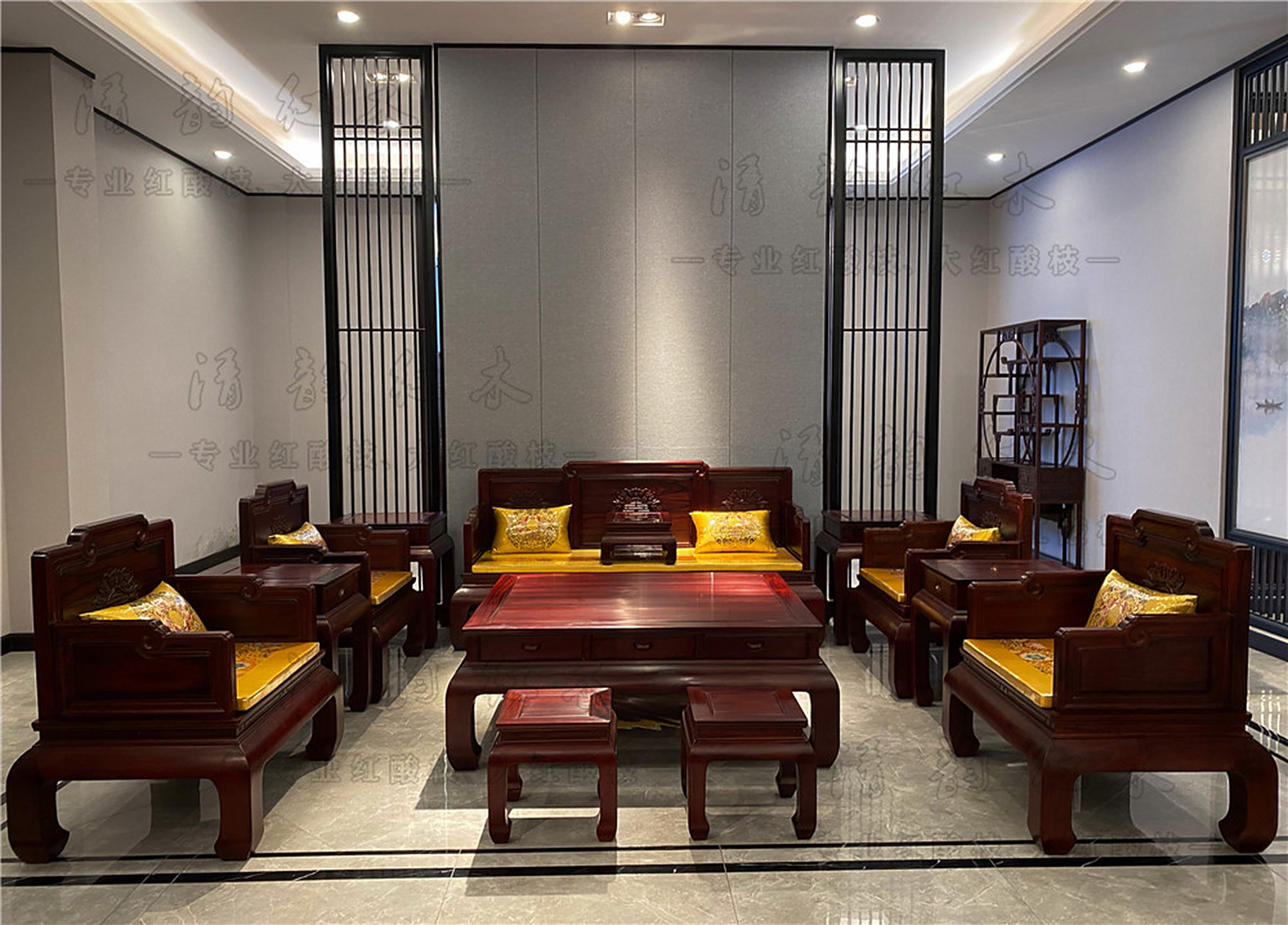 融合传统文化与现代工艺的高档红木沙发,巴里黄檀家具展现尊贵典雅