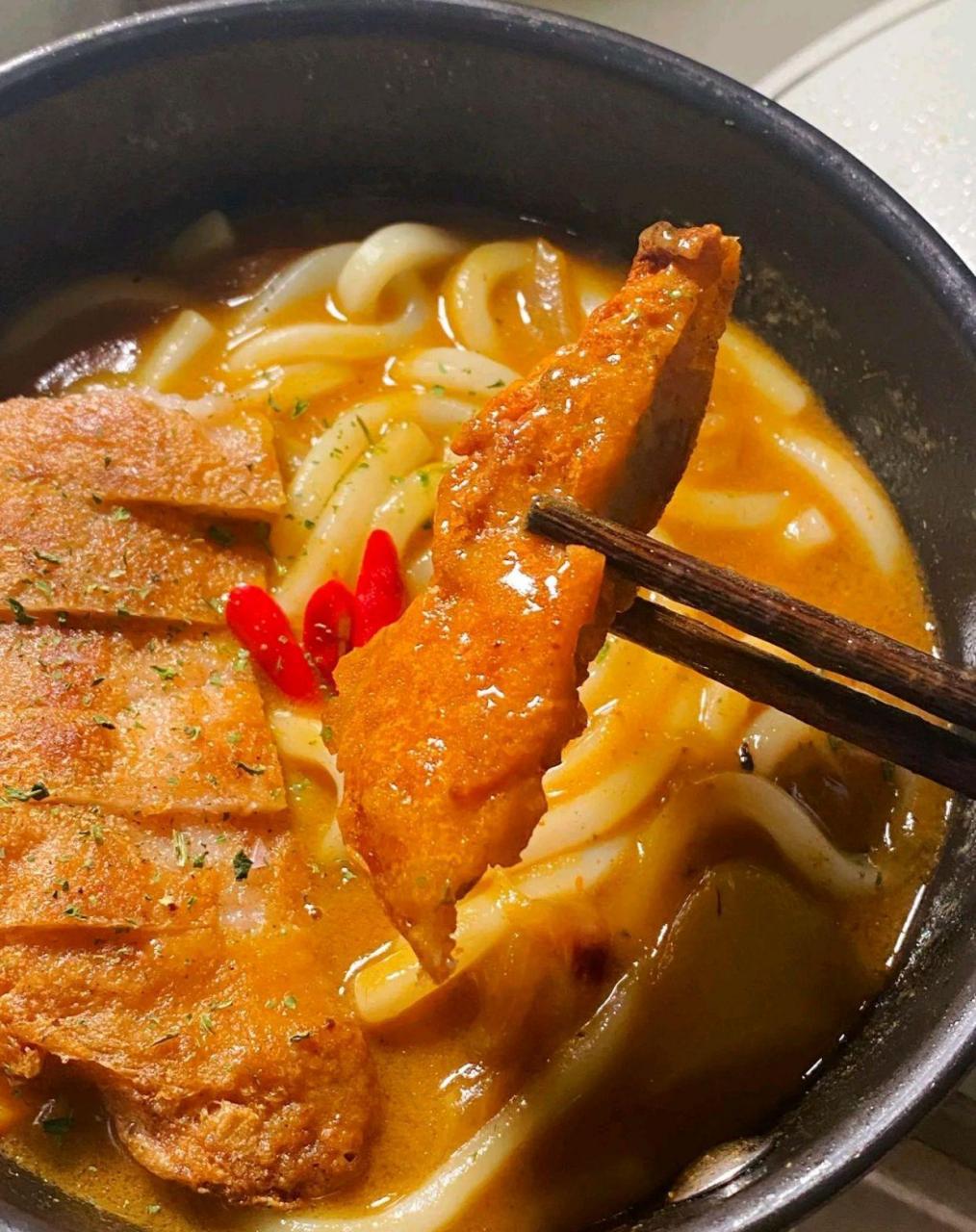 鸡排要脆乌冬要弹7515香浓冬日咖喱乌冬面 冬天就是要吃qq弹弹的