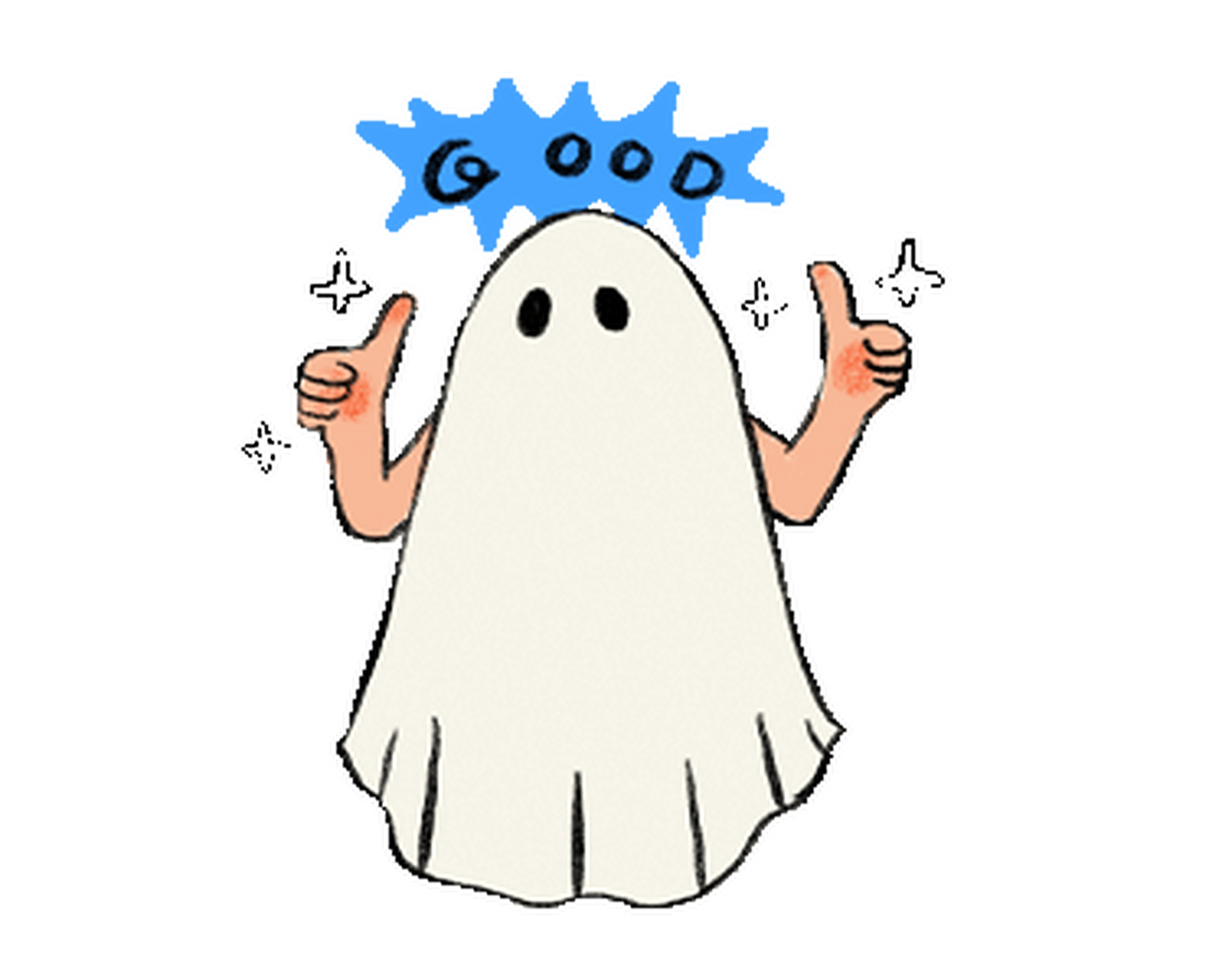 line表情包丨万圣节白色幽灵表情包