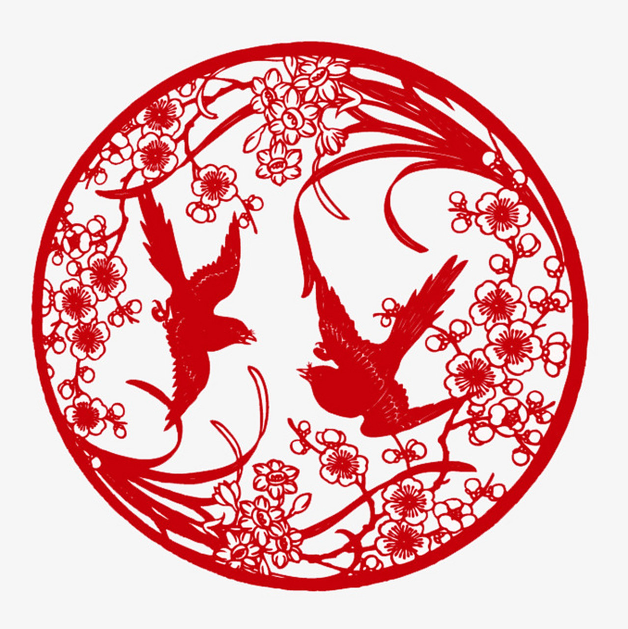 剪纸通过借喻,象征,借代等手法,寄托种种吉祥含义.