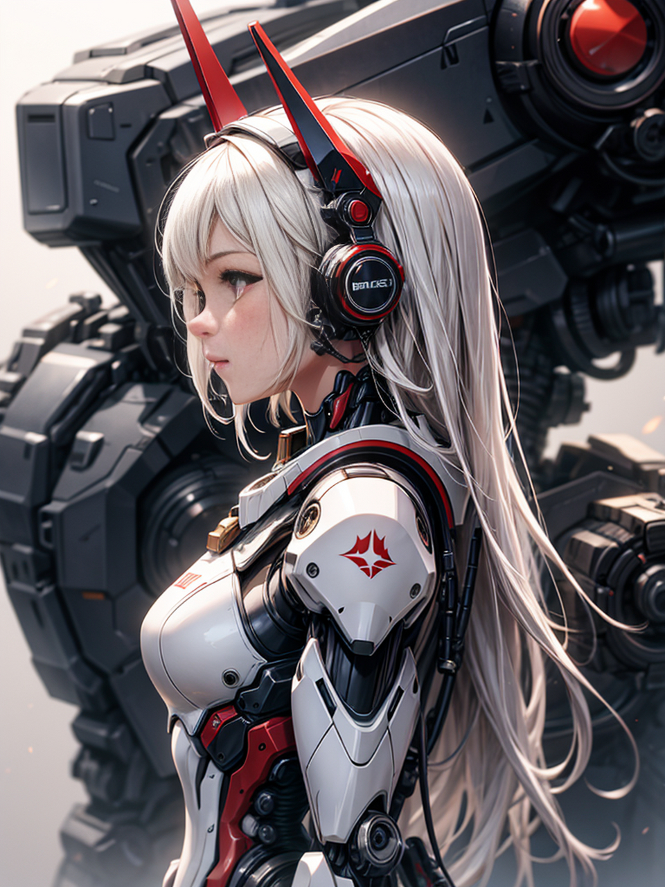 机甲美少女#二次元机甲少女美图分享# #机甲少女# #ai绘画二次元