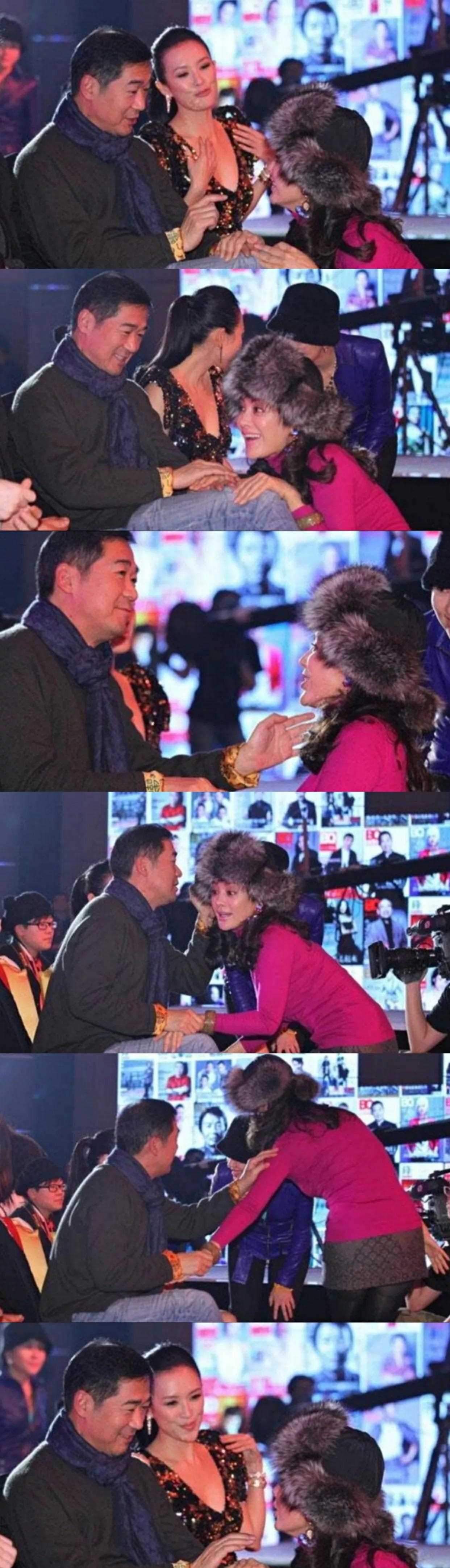 最让我难以接受的是张国立摸宁静的脸,宁静把手放在张国立的大腿上,有