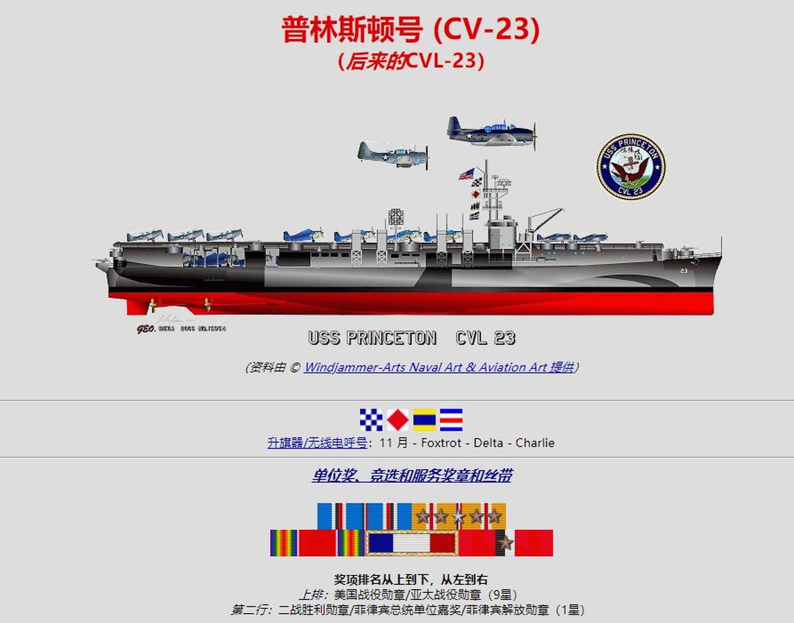 史海寻宝,白头鹰的航母cvl-23普林斯顿号"普林斯顿"号(uss princeton