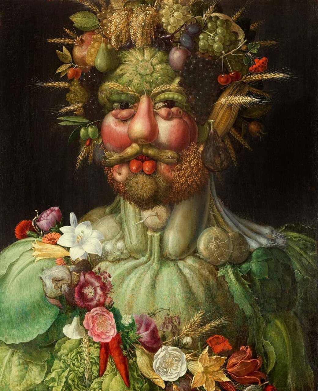 是意大利艺术家giuseppe arcimboldo于1591年创作的一幅油画作品,以