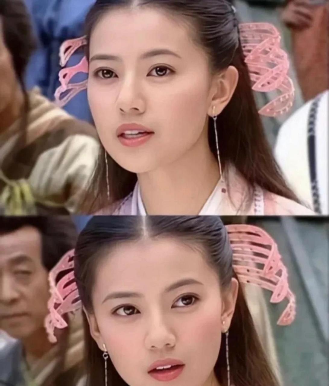 多年后再看高圆圆演的周芷若,她头上这个感觉怪怪的,不过这版周芷若