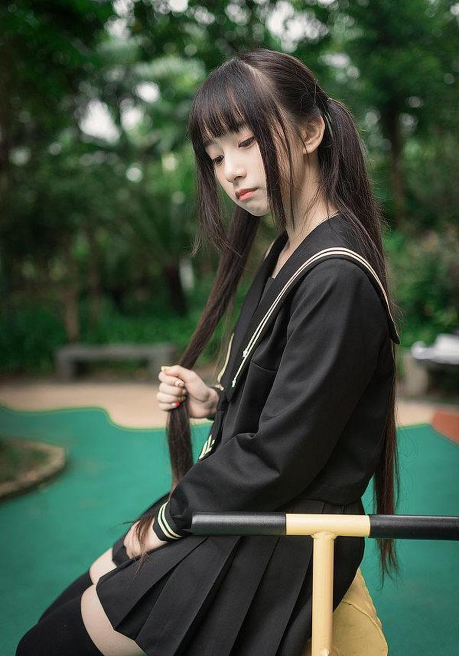 马尾辫少女,是真的可爱,豆蔻年华,花容月貌.