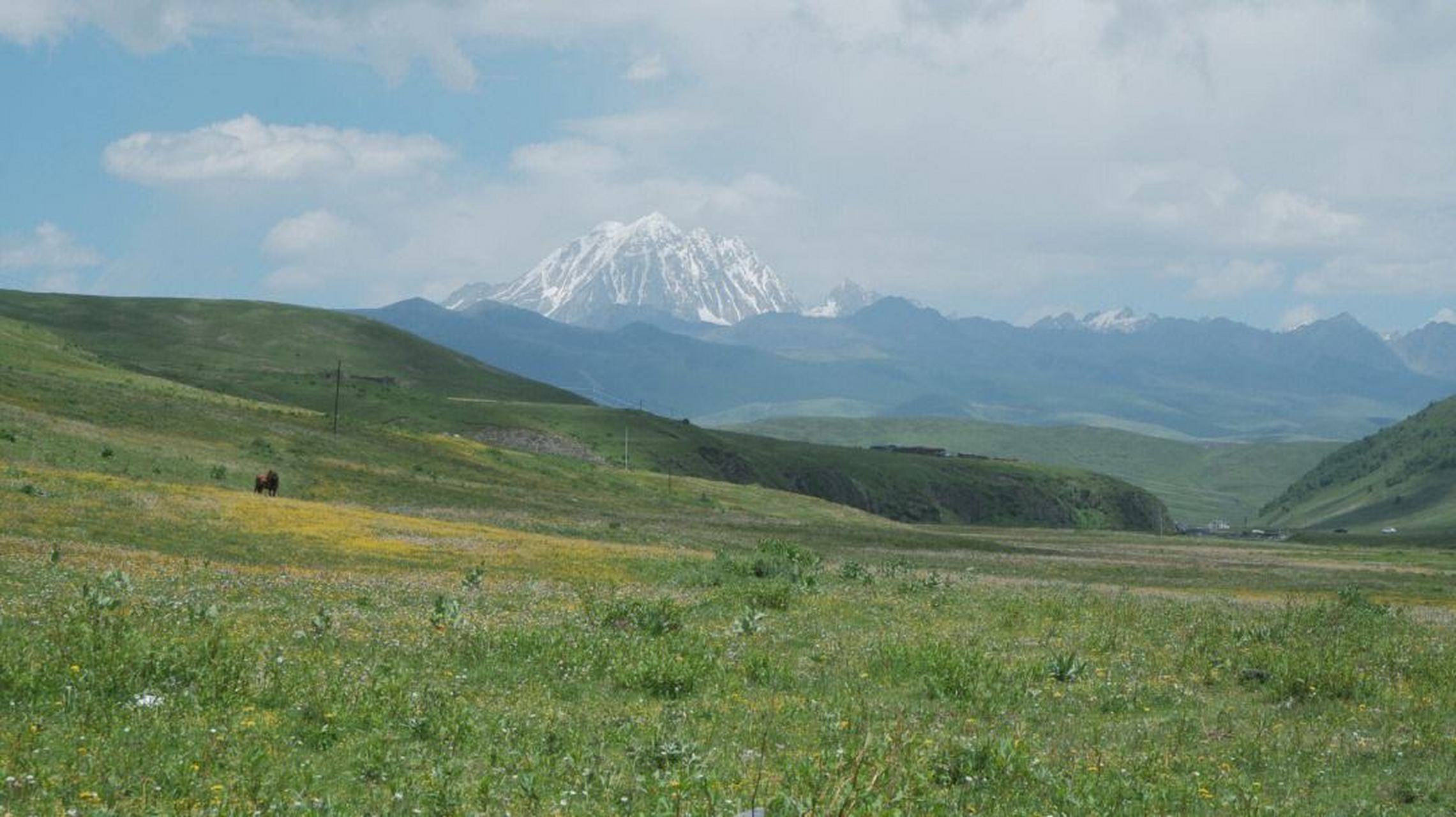 四川旅行# #毕业后去哪儿玩#  四川甘孜康定的姑弄村,一个藏在雪山下
