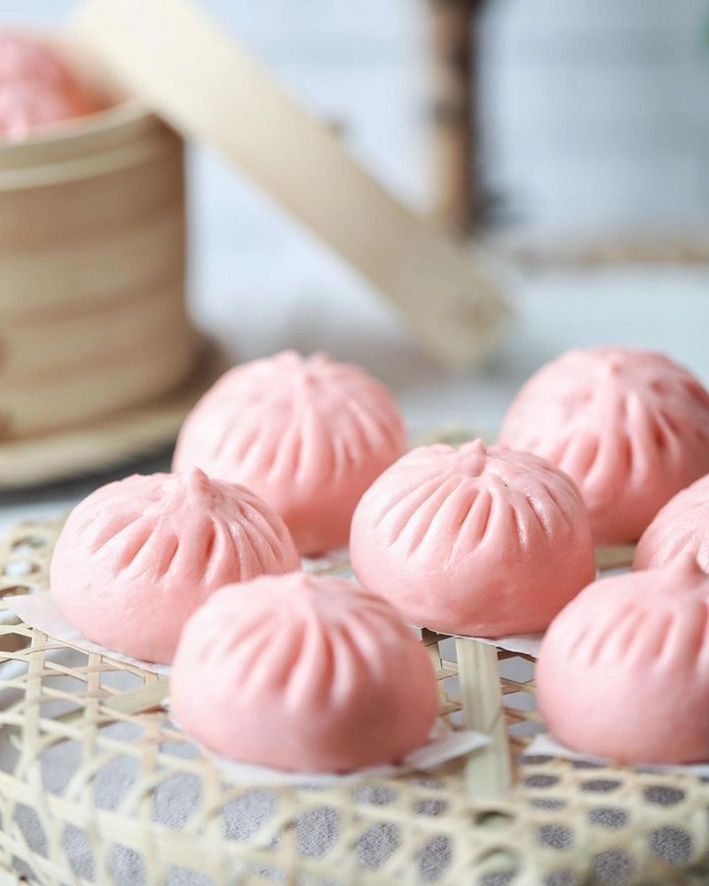 67芋泥包子,淡淡紫粉色的包子好像也不错 #包子# #包包子#  #美食