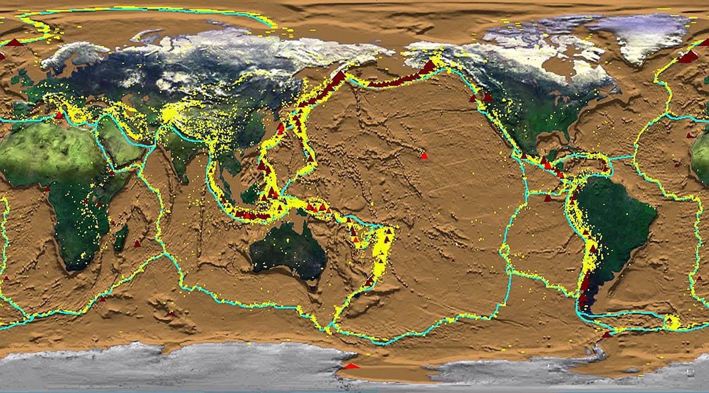 全球火山分布图片