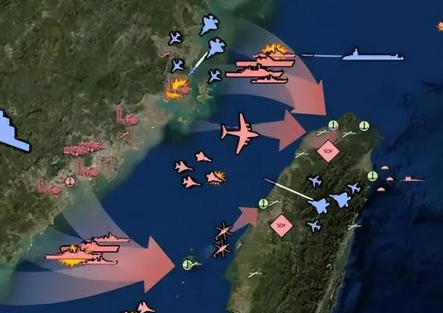 兵棋推演,台海战争中,解放军7天内将阵亡4万人,超100艘战舰被击沉!