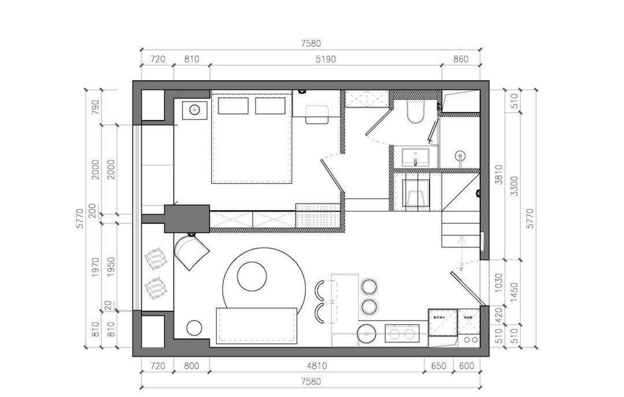 loft公寓楼层平面图图片